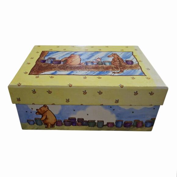 Vintage Classic Pooh Photo Box Winnie The Pooh Keepsake Storage Container - Picture 1 of 9